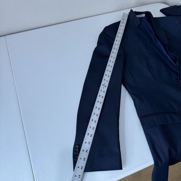 Tazio Italy Mens Suit Jacket 38L Blue Wool Ultra Slim Fit Blazer Formal Evening - Picture 6 of 11